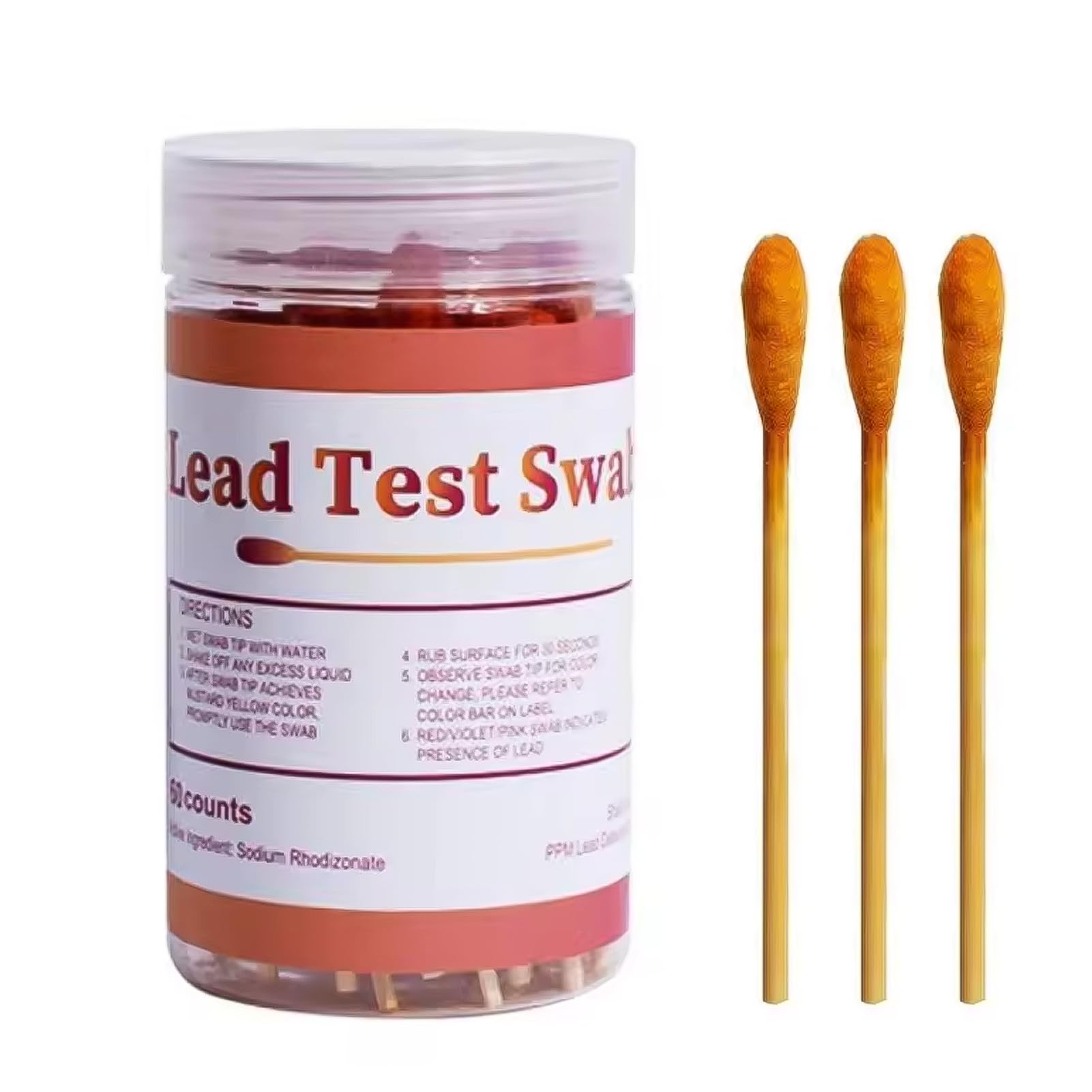 SYFUNLV Blei-Test-Kit mit 60 Zählungen Blei Testtupfer Einweg-Baumwolle Blei Farbe Test Kit zum Testen von Hausfarbe und Metall – einfach zu bedienen, schnelle Testergebnisse in 30 Sekunden