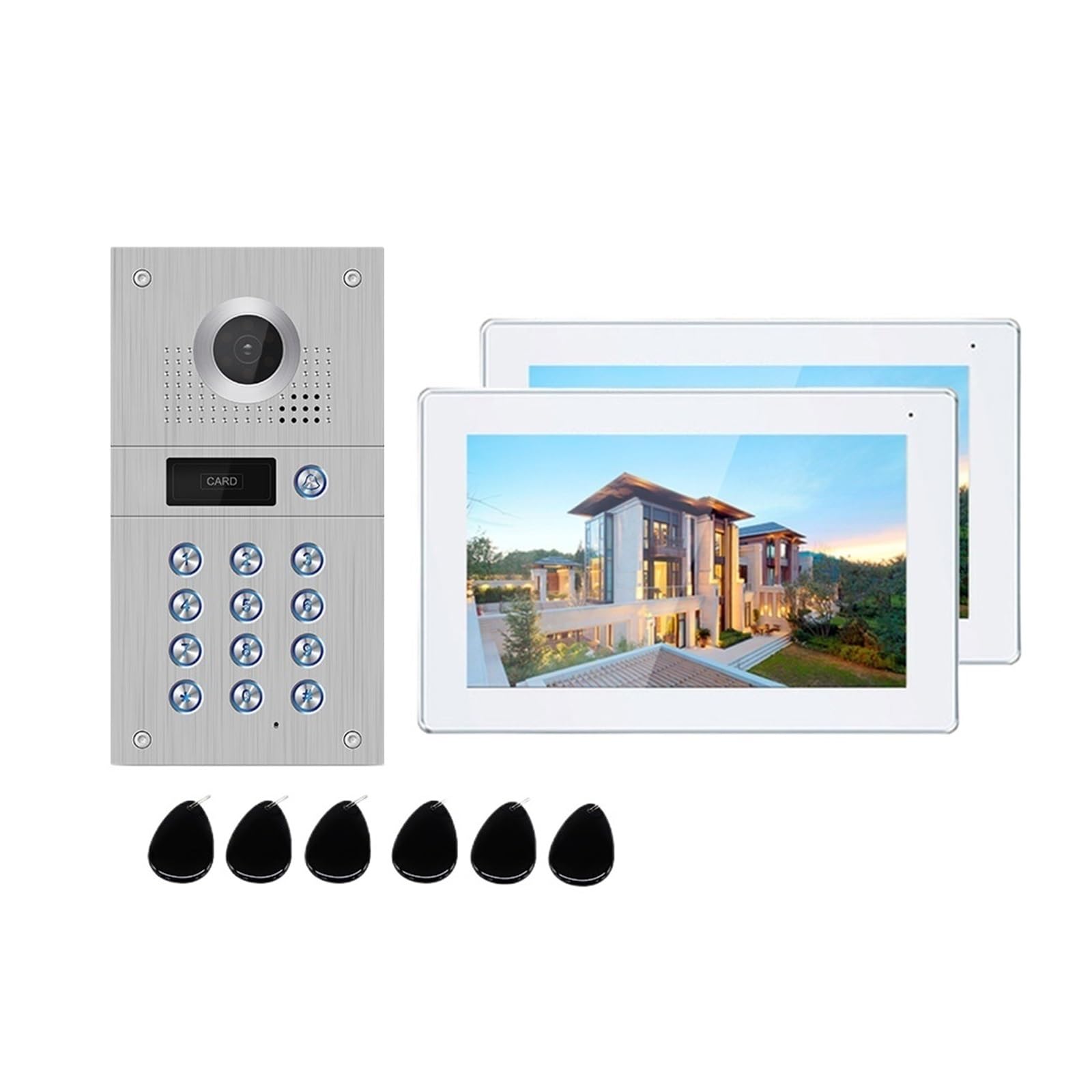 HVSYVVSRL 10Inch Video Intercom Tuya Wireless Wifi 1080p For Home Doorbell Password Swiping Card Unlock System Two Way Audio(P218S1M121W2-86-FHD)