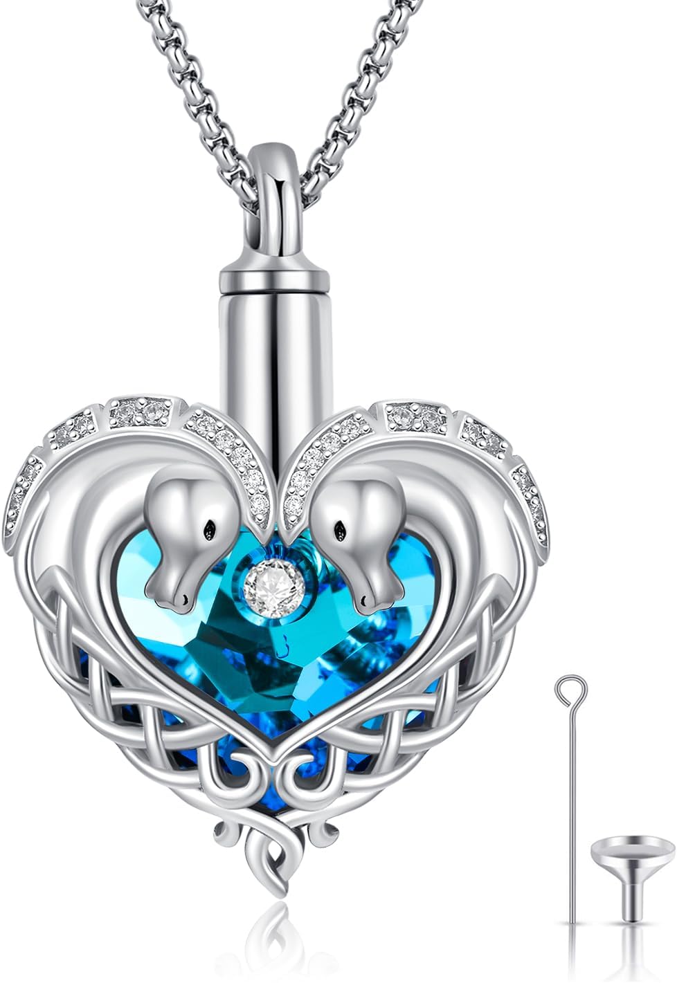 Dragon/Horse/Wolf Necklace for Women 925 Sterling Silver Celtic Knot Animal Pendant Necklace Jewelry Gift for Women