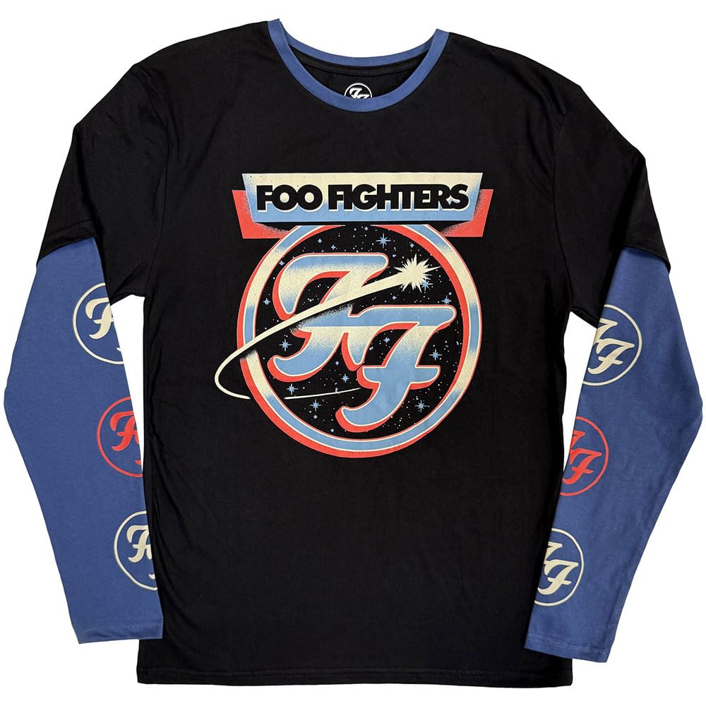 Foo Fighters Comet Layered Long Sleeve T Shirt XL Black