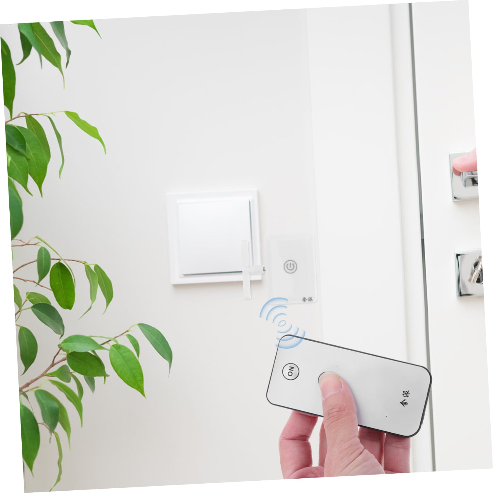 Operitacx Interruptor Inalambrico 12v para Luces y Lámparas, Pulsador Inalámbrico con Control Remoto, 2 Juegos, Abs, Recargable, para Hogares y Trabajo