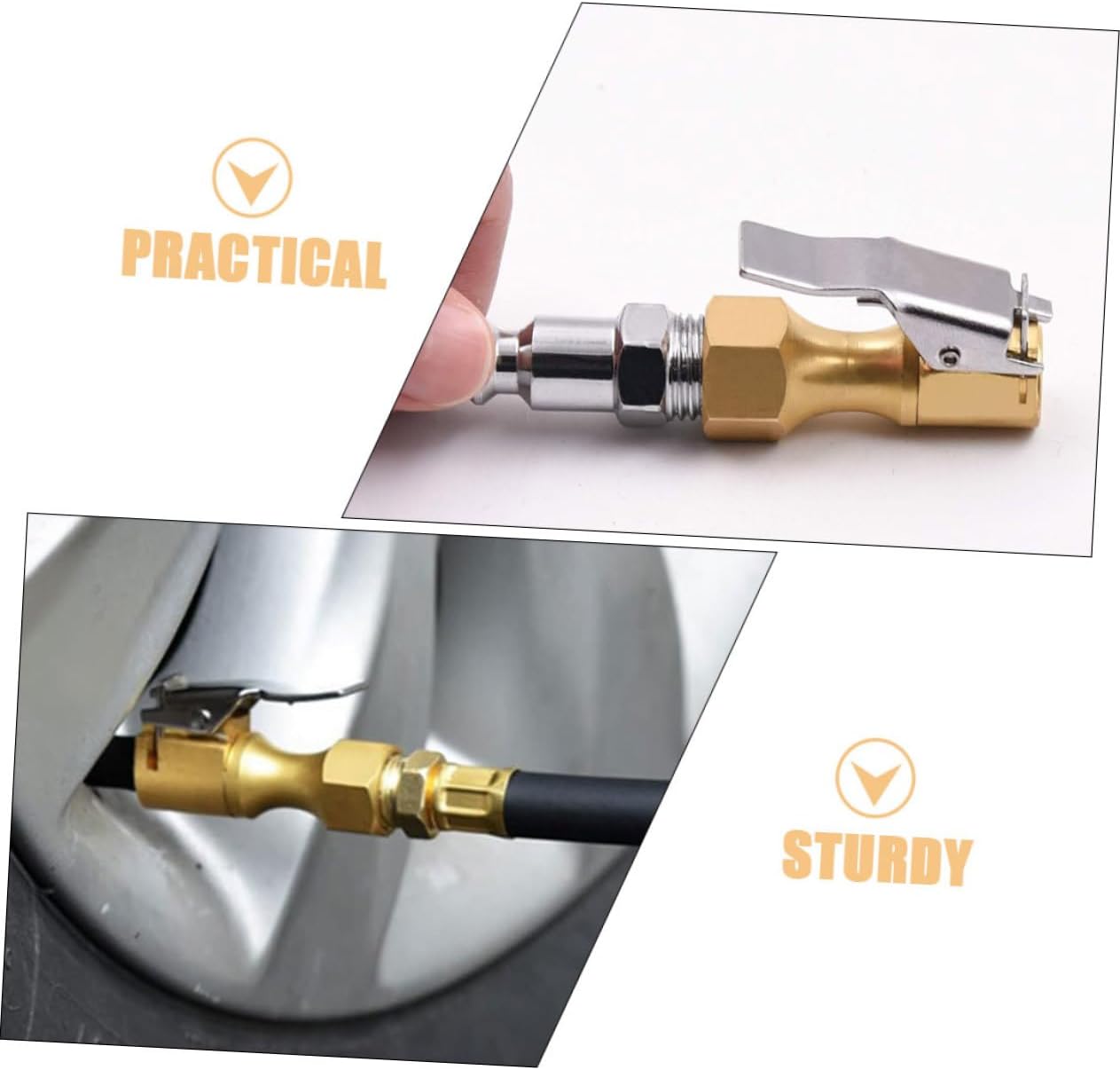 9pcs Tire Air Chuck Adapter Clip Locking Tire Inflator Nozzle for Connect Design for Easy Inflation Compact Lightweight Air Pump Accessory