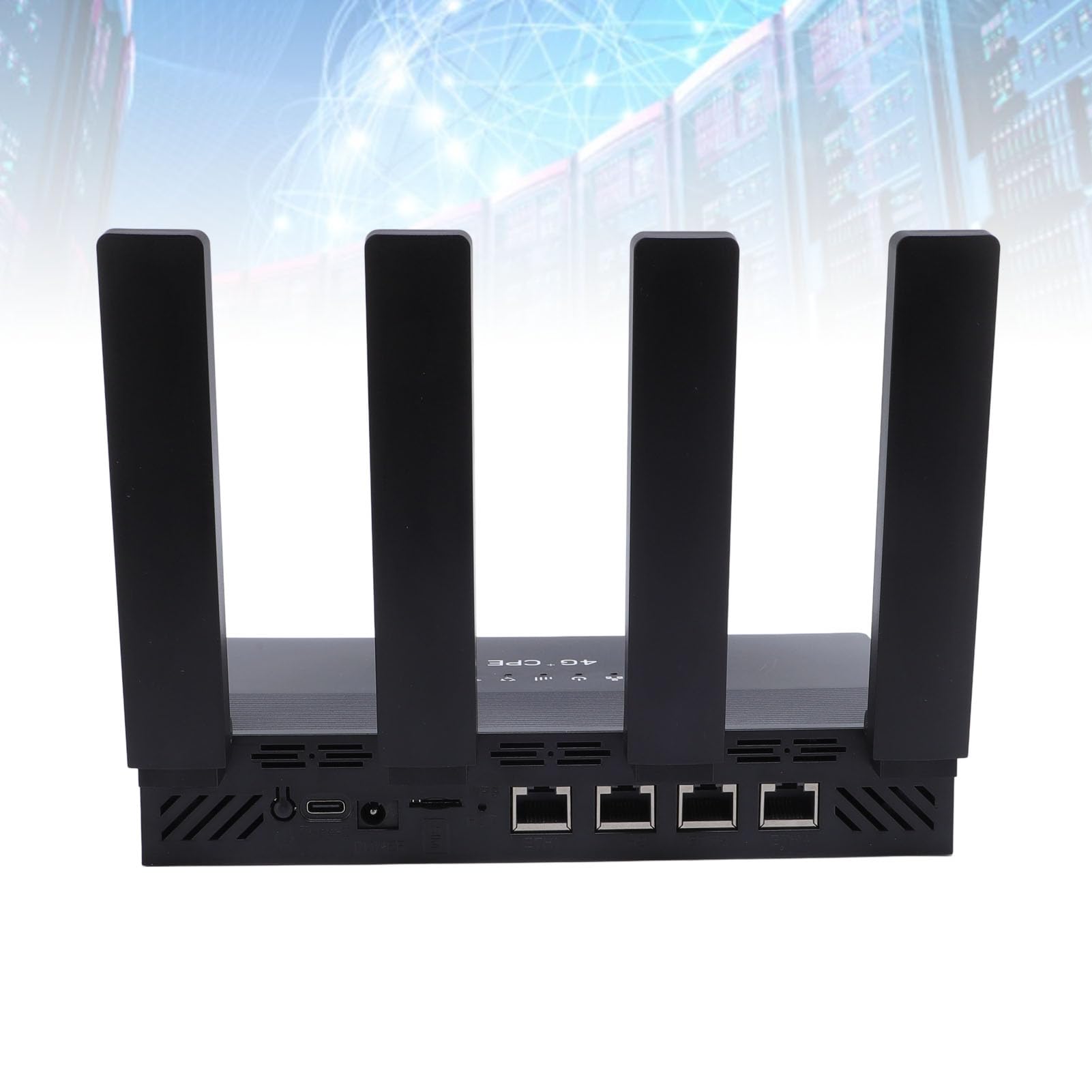 Router CPE 4G LTE, Modem Wireless WiFi6 con 4 Antenne Ad Alto Guadagno e Slot per Scheda SIM, per Uso Domestico e Lavorativo (Spina europea)