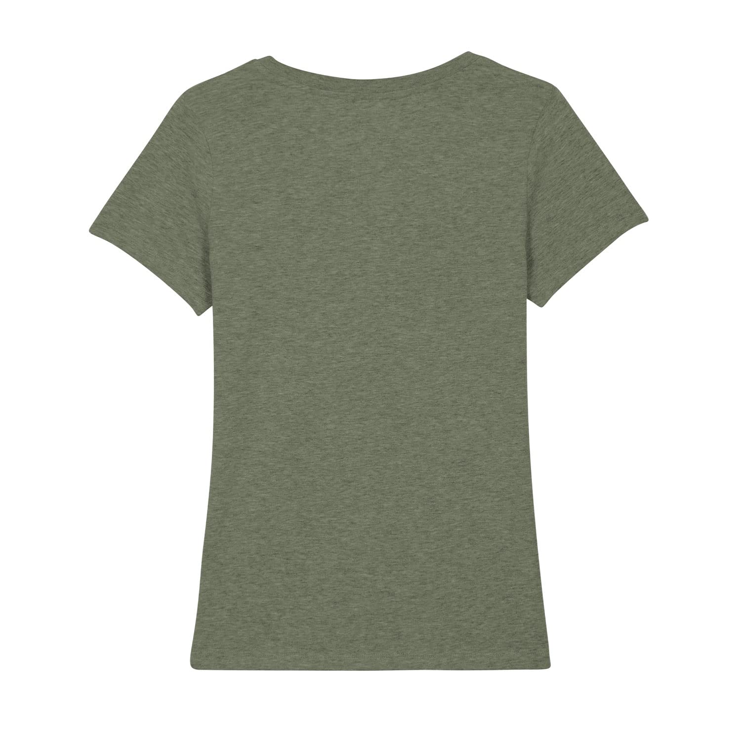 Damska koszulka Expresser - Too Creative - Sportowy styl Street-Style Basic T-shirt z bawełny organicznej na wiosnę i lato, Mid Heather khaki, S