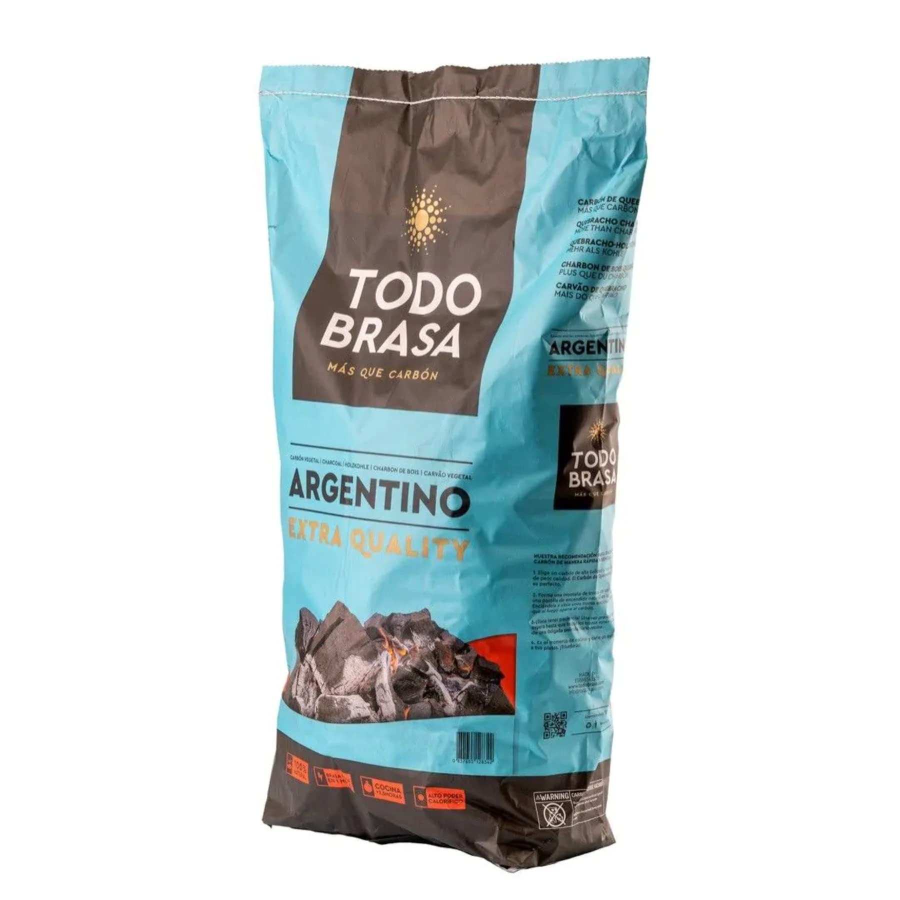 Todobrasa Argentino 2 x 10kg Saco de Carbón Vegetal para Barbacoa