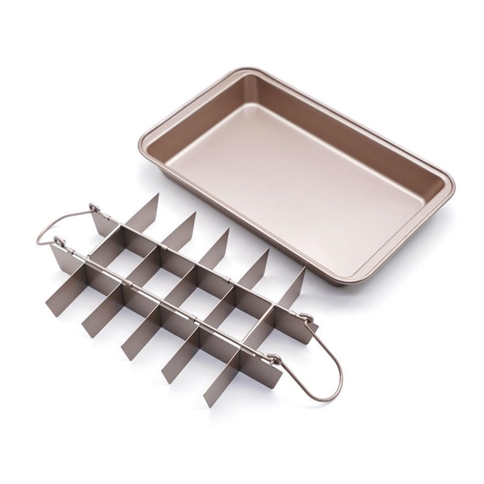 Molde Magdalenas Horno Antiadherentes Metálicos Molde Para Magdalena Cuadrados Fáciles De Desmoldar Bandeja Para Hornear Brownie Utensilio Grueso(Lightweight)