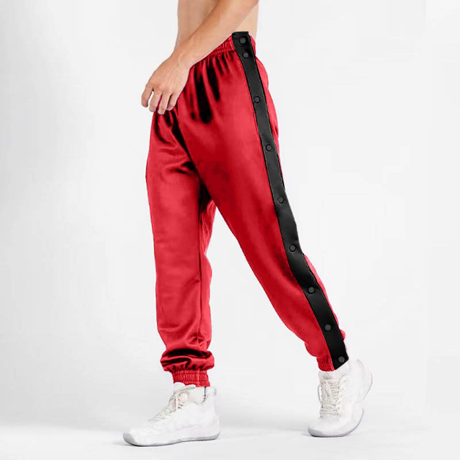 Generisch Pantalones de chándal holgados, con botones laterales y puños elásticos