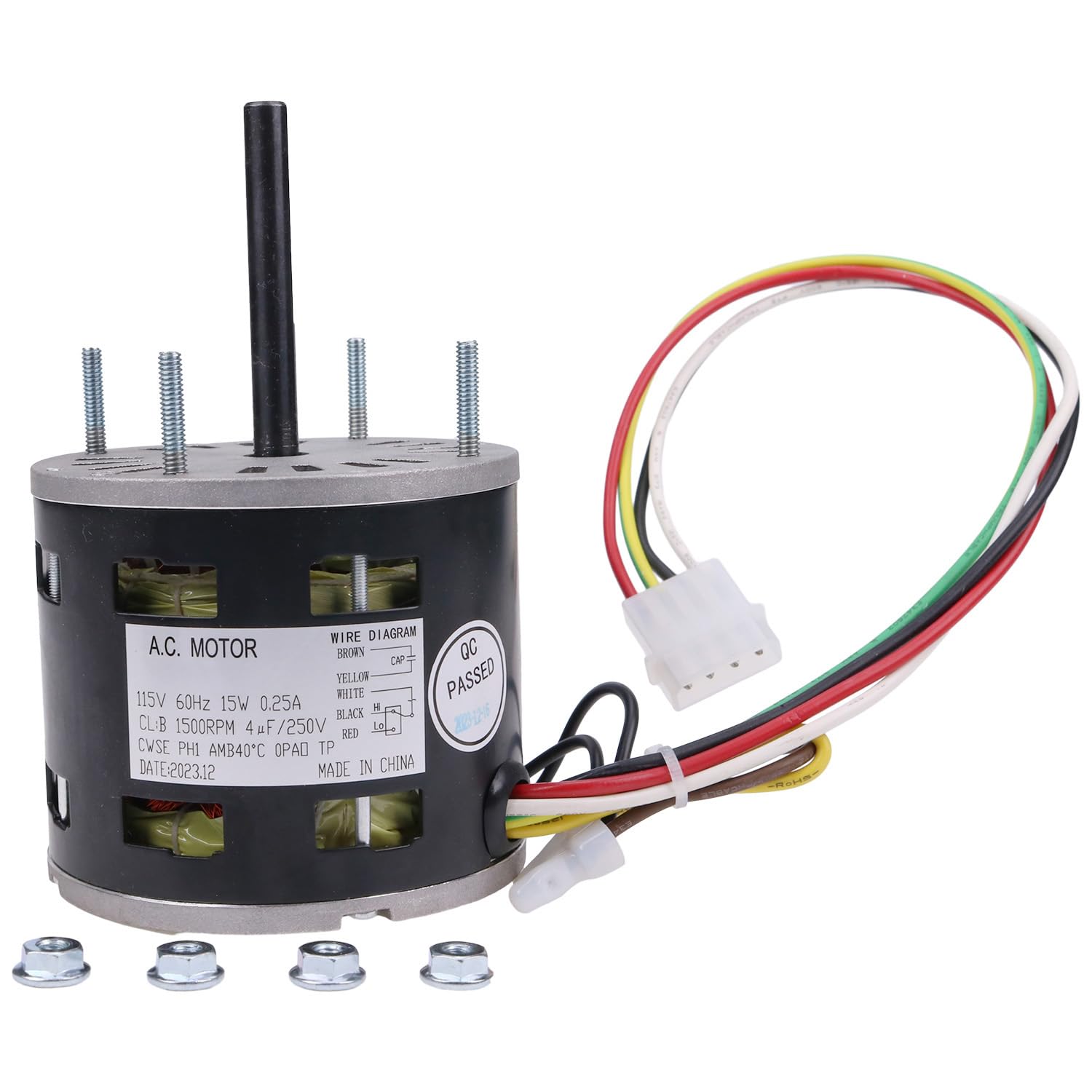 AIVWUMOT 1/50HP Motor Compatible with Fasco D1100 Gemini Loren Cook 7173-1580 GC/GN 142/144 1550/900rpm 115V 60 Hz 1.2/0.7amps 2-Speed Fan Motor