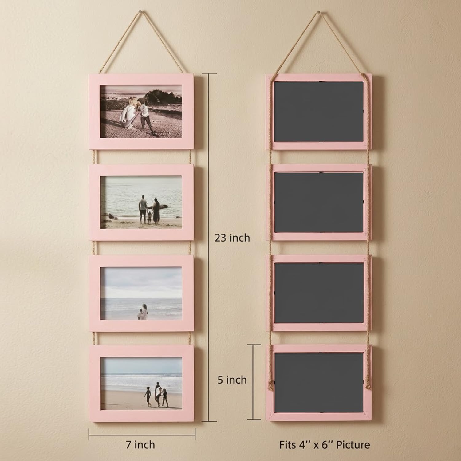 4-in-1 Sonogram Picture Frame, Display Pregnancy Keepsake Album for Pregnancy Announcements, Gender Reveal, and Newborn Photos, Perfect Gender-Neutral Nursery Decor, First Time Mom Gift, Pink
