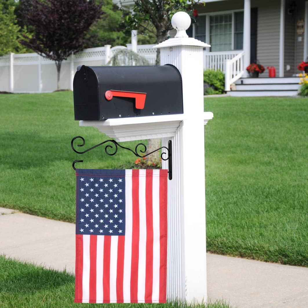 NQ Garden Flag Wall Hanger for Outside,Garden Flag Holder,Mailbox Flag Holder,Banner Hanger for Decoration Ideal for Flag with Width Smaller Than 13.8"(1 Pack)