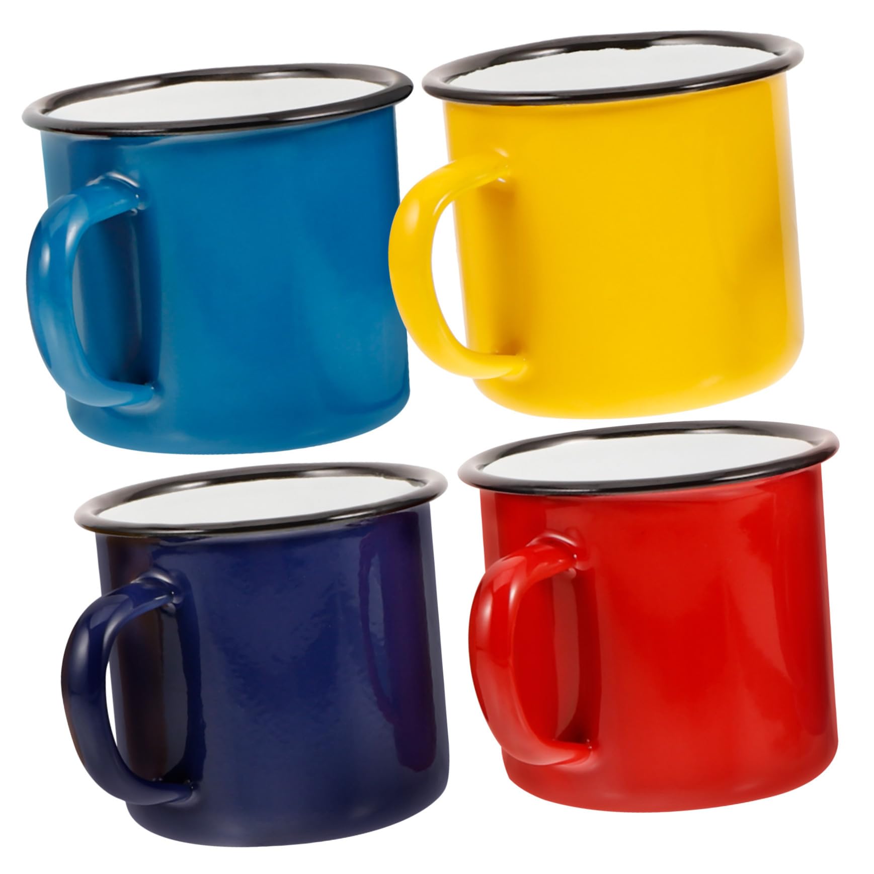 Didiseaon 4stücke Emaillebecher Retro-campingbecher Wasserbecher Kaffeebecher für Outdoor und Haushaltgebrauch
