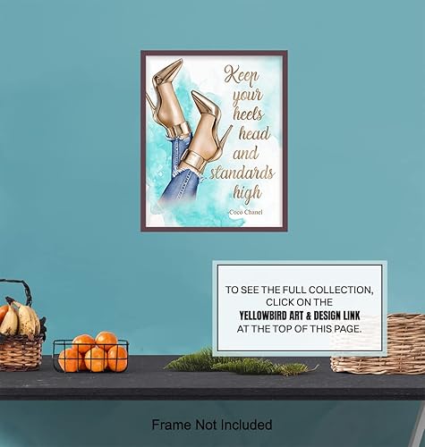 Miniatura 6 de Arte de pared con cita motivacional, decoración de pared glamorosa, regalo inspirador para mujeres, fanáticos de los zapatos de diseñador, moda de