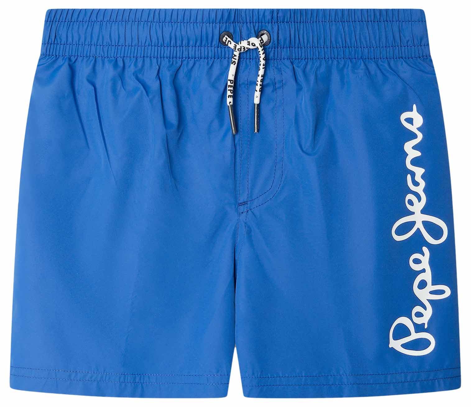 Pepe Jeans Boy's Logo Swimshort Shorts, Blue (Bright Blue), 14 Years