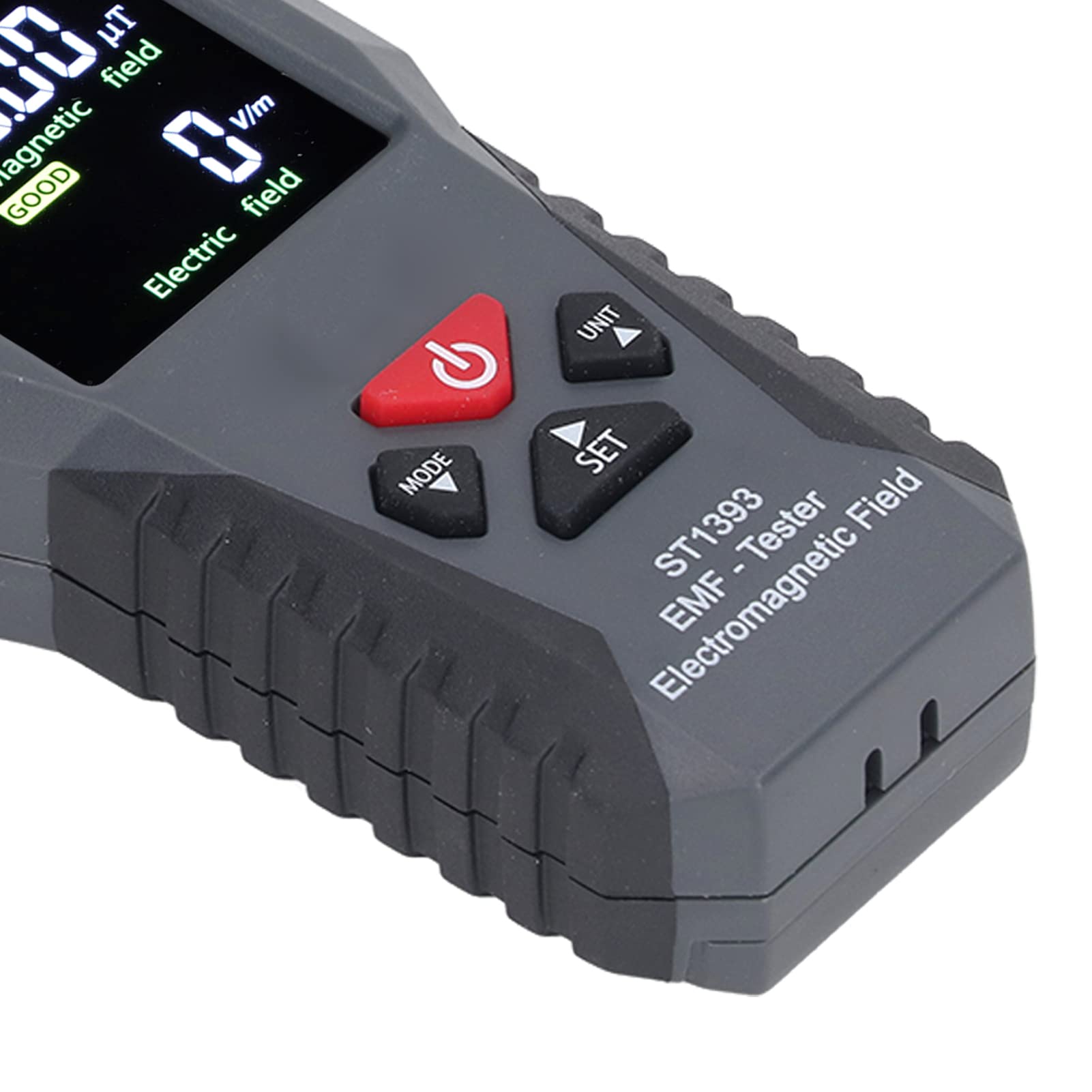 Ręczny detektor promieniowania Miernik EMF z cyfrowym wyświetlaczem LCD i pomiarem temperatury otoczenia - Tester magnetyczny i elektryczny, częstotliwość robocza 20 Hz - 3500 MHz.