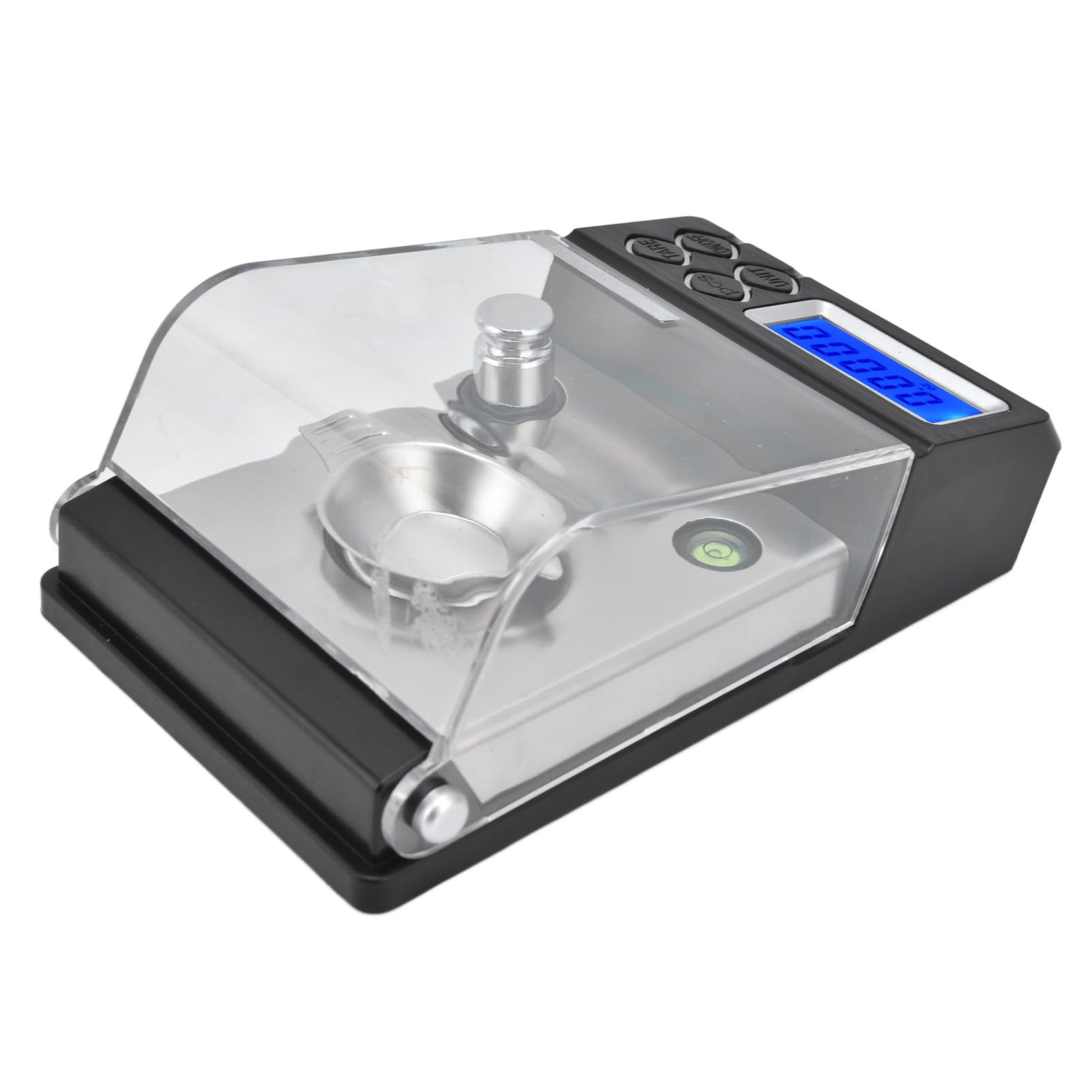 Báscula digital de quilates, báscula de miligramos, báscula portátil precisa de mini gramos para pesaje de joyas, báscula electrónica de bolsillo de acero inoxidable ABS pa (30g/0,001)