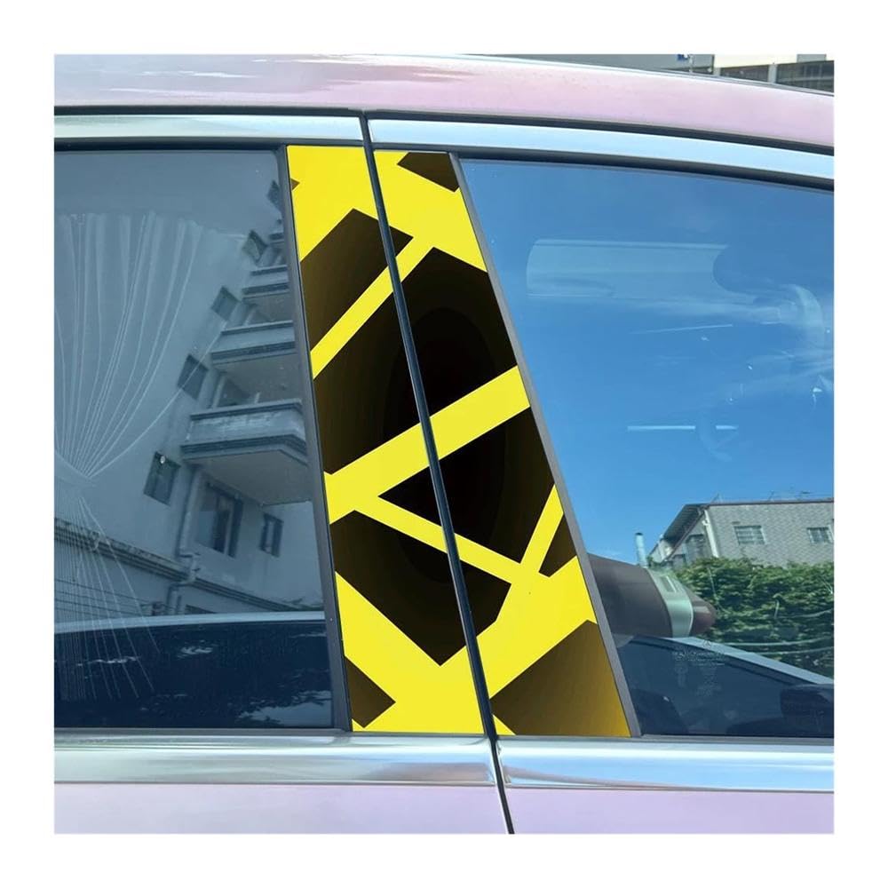 Body Parts 2pcs Honeycomb Bee Car Center Pillar Sticker B-Pillar Protective Film Decoration Decals(B)