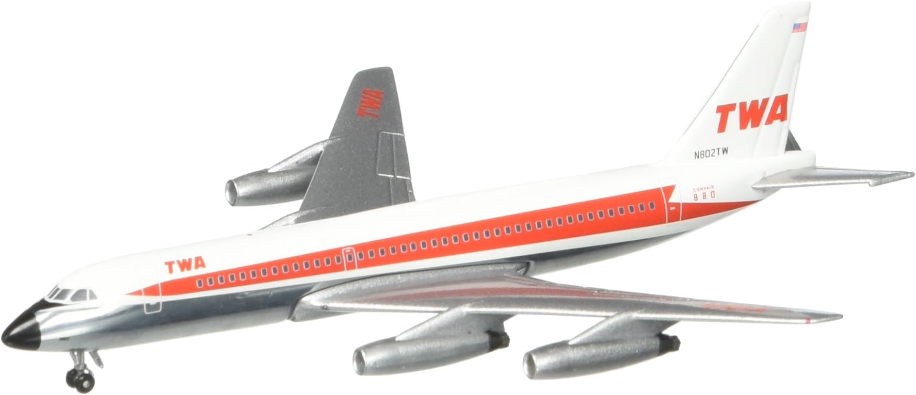 DARON WORLDWIDE Gemini Jets Diecast TWA CV-880 Model Airplane