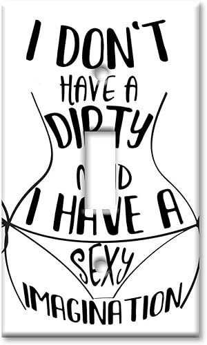 Miniatura 1 de Art Plates - Placa de interruptor de palanca de una sola banda - Placa decorativa de pared de metal - Imaginación sexy - (Hecho en Estados Unidos)