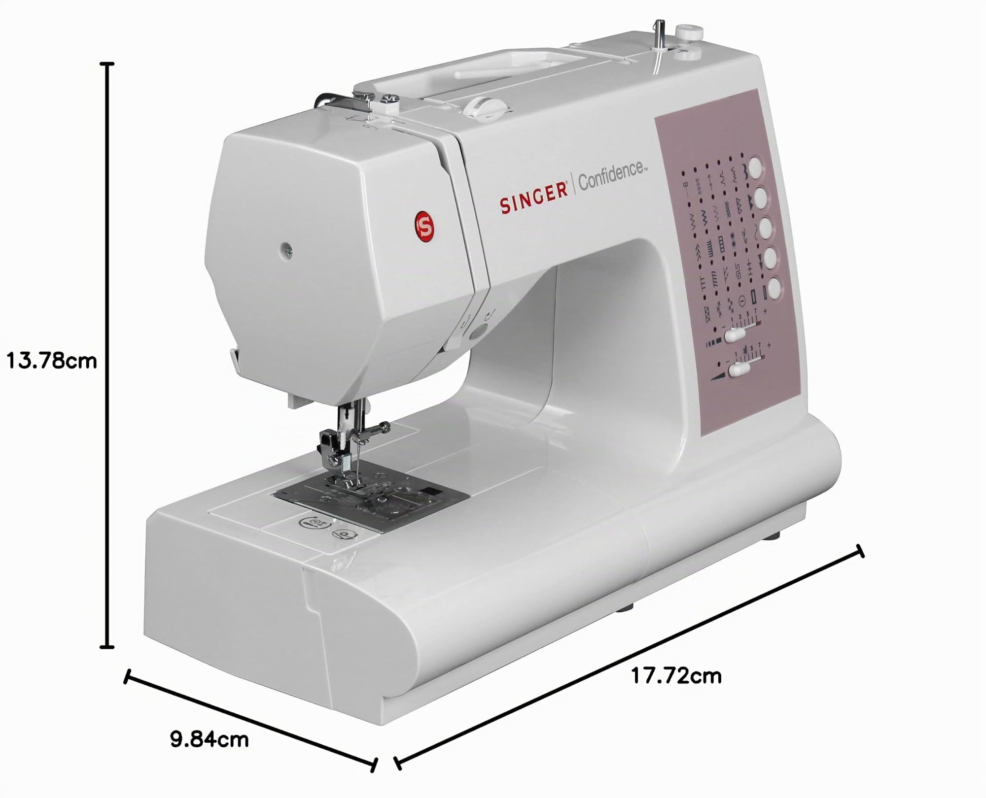 Singer Confidence 7463 - Máquina de Coser mecánica, 30 Puntadas, Color Blanco