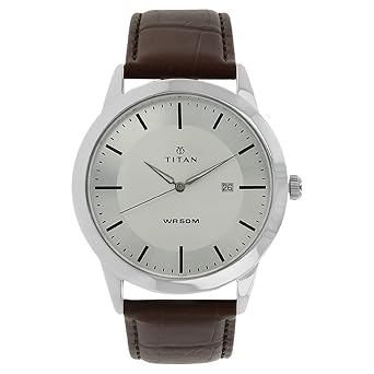 Titan Analog Silver Dial Mens Watch-NL1584SL03