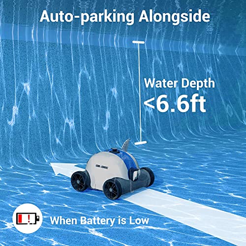 Cordless Robotic Pool Cleaner, Automatic Pool Vacuum With 60-90 Mins Working Time, Rechargeable Battery, Ipx8 Waterproof For Above/In-Ground Swimming Pools Up To 861 Sq Ft #TOP4