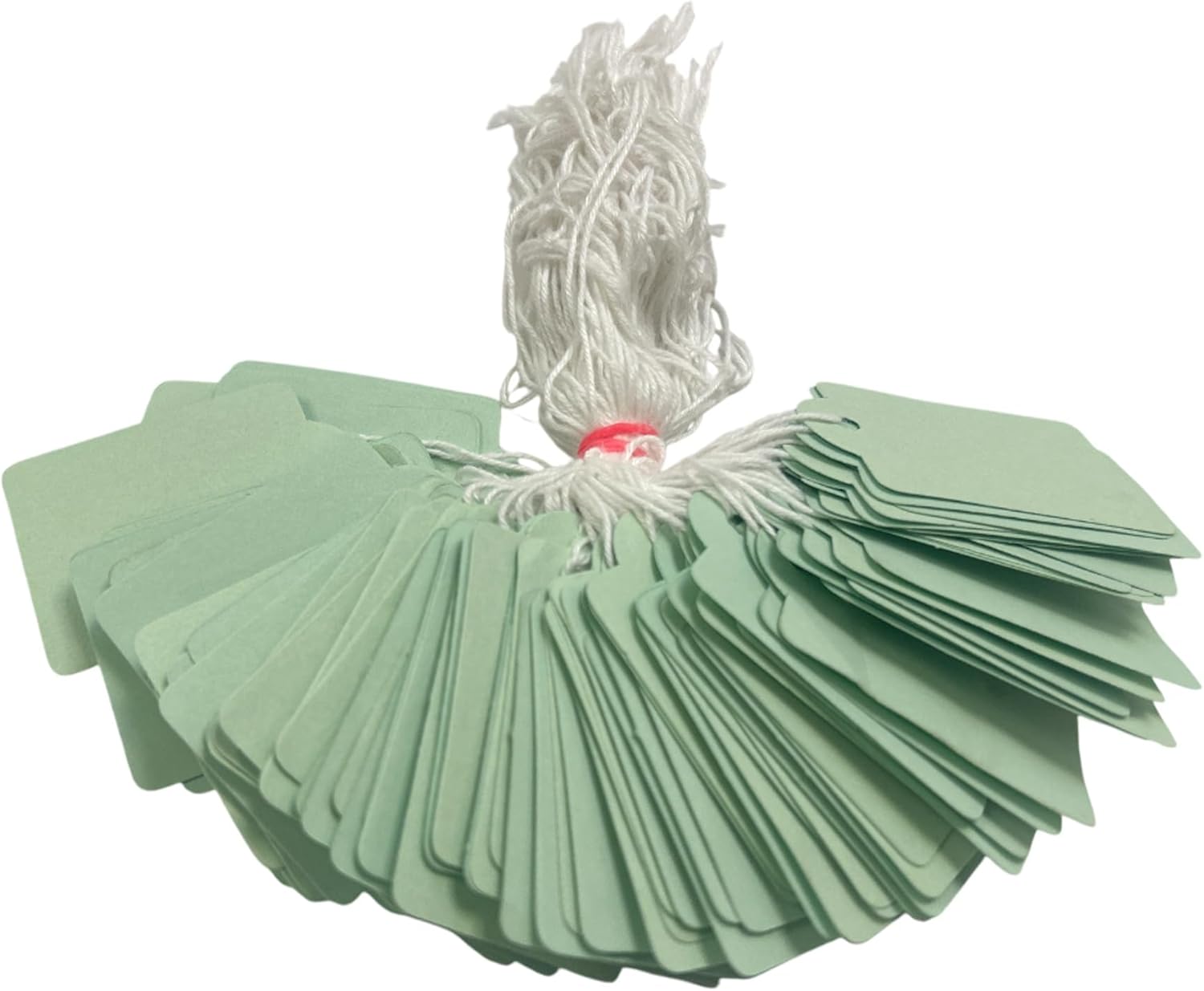 Pack of 100 Large Light Green Strung Tags Price Tickets 36 x 53mm