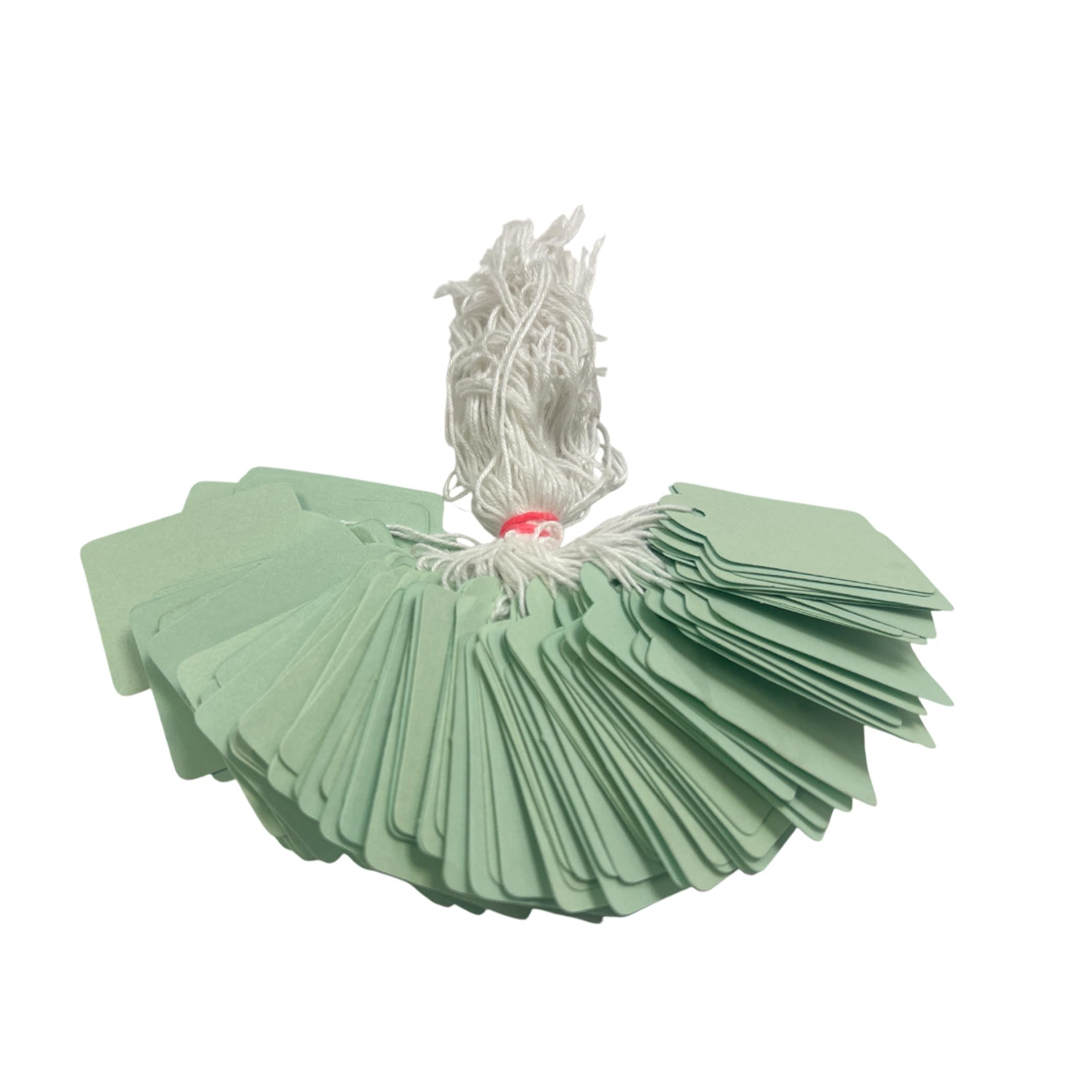 Pack of 100 Large Light Green Strung Tags Price Tickets 36 x 53mm