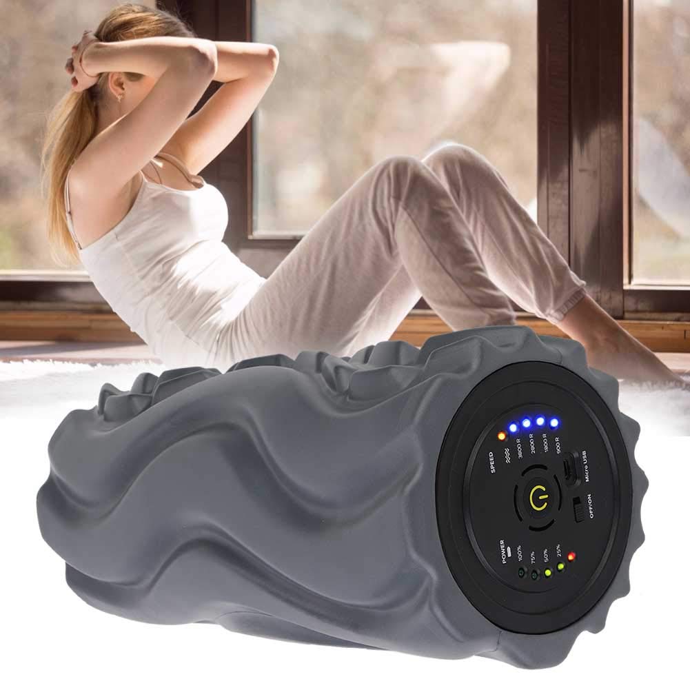 Fitness Foam Roller, Drei Bereiche Massage Getreide umweltfreundlich 4 Gänge Vibration Foam Roller, Yoga-unterstütztes Training für das Muskeltraining Muskelentspannung