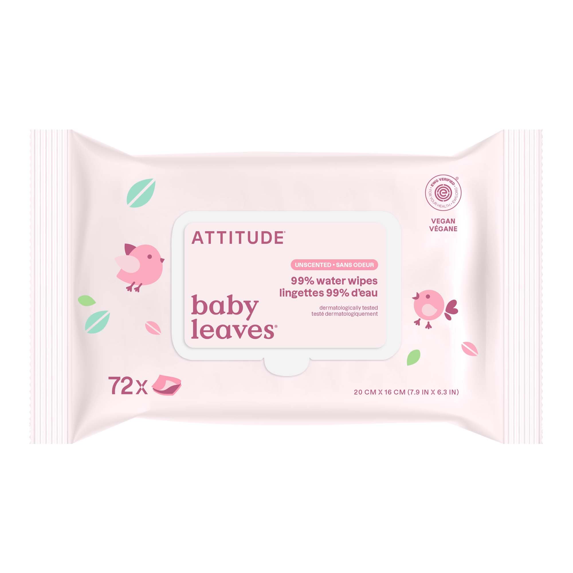 ATTITUDE Baby Water Wipes