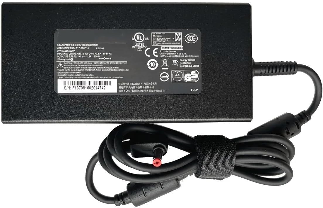 230W AC 19.5V11.8A 5.5mm*1.7mm Laptop Charger For Acer Predator Helios 300 PH315-53 54 55 Nitro 5 16 17 AN16-51 AN17-71 AN517-4216 Predator Triton 300 500 15 Neo 16 PHN16-71 Gaming (AC 230W 5.5x1.7mm)-image-29