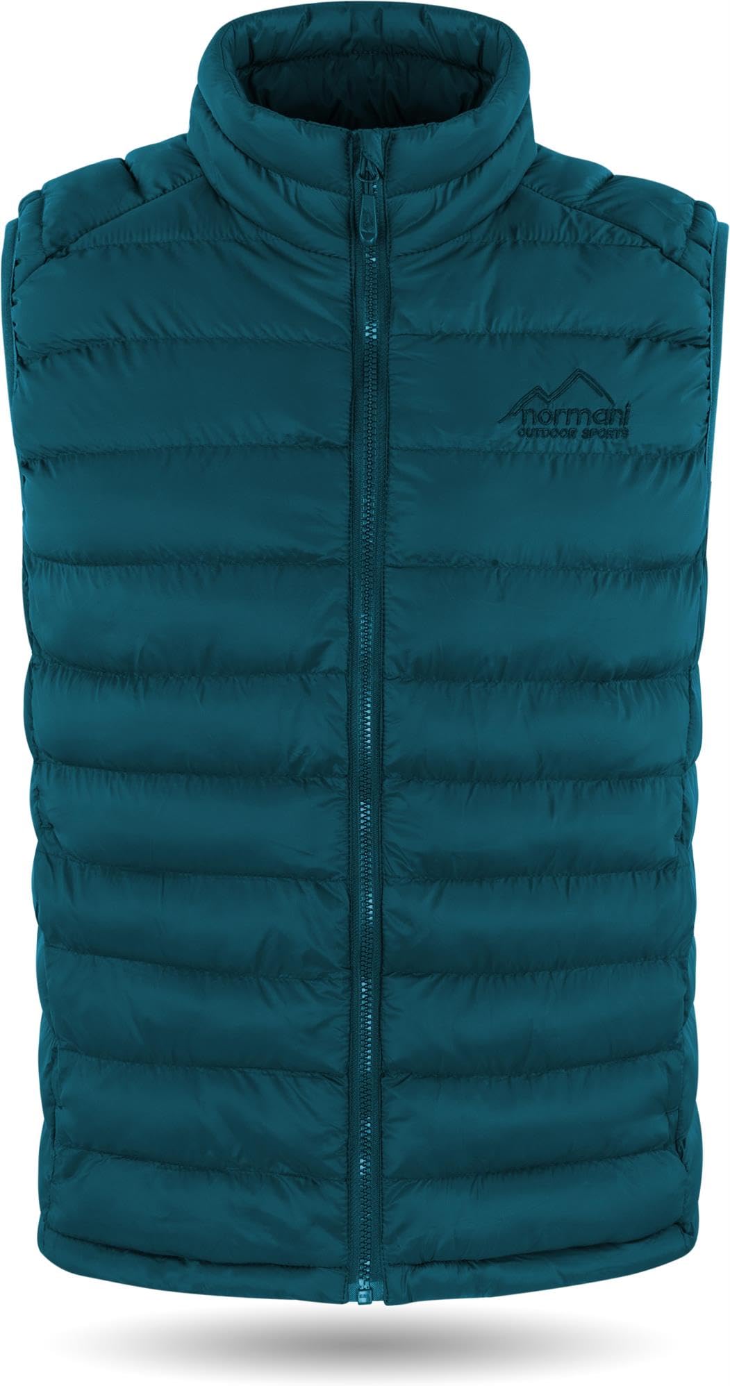 normani Herren Wattierte Steppweste winddichter Bodywarmer Winterweste Outdoor-Funktionsweste Ärmellos mit Stehkragen und Reißverschlussseitentaschen