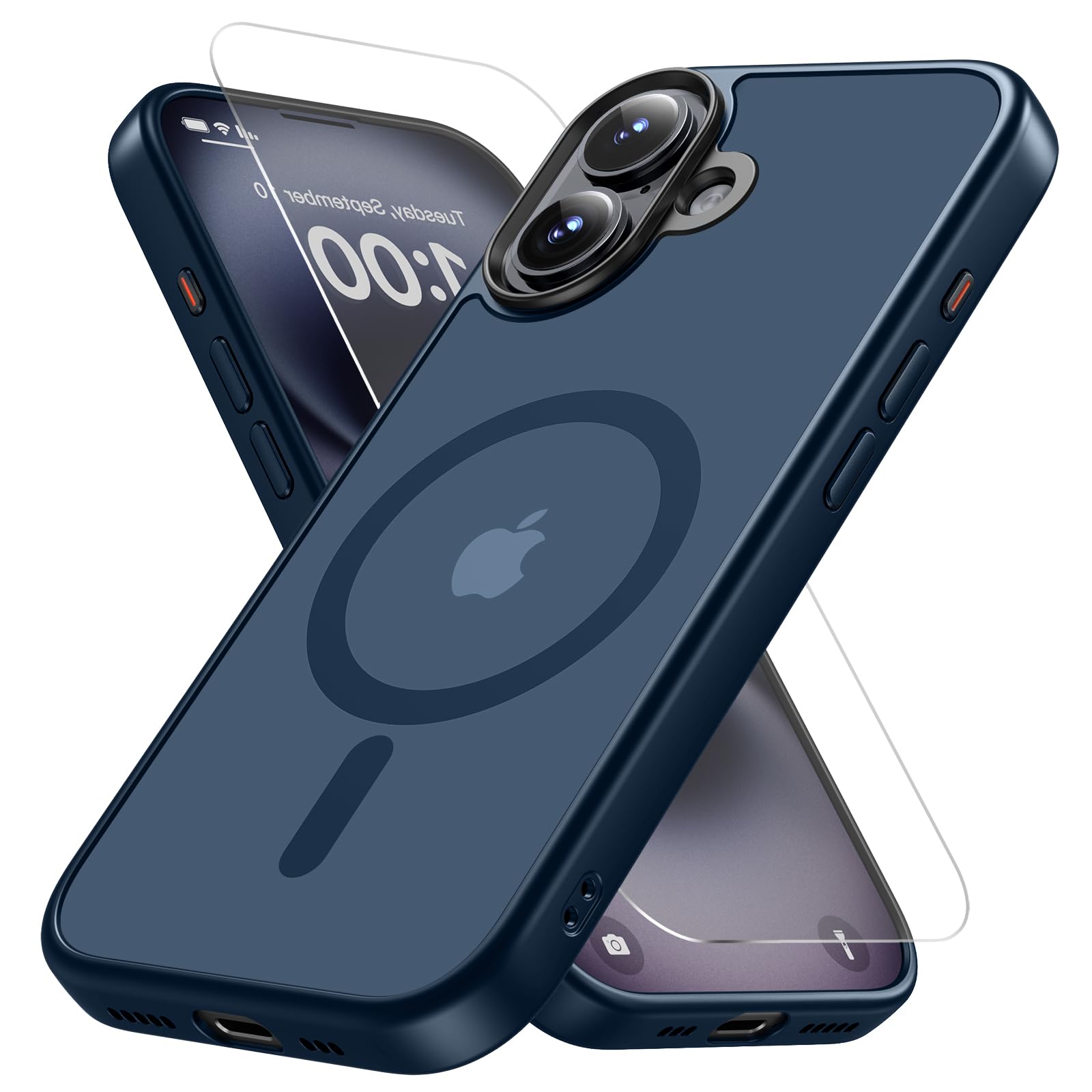 Amazon.co.jp: TFHaven iPhone 17 用 ケース ブルー MagSafe対応