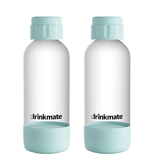 DrinkMate Carbonation Bottles (2 Pack) (0.5L, Arctic Blue) - 0.5 L - Arctic Blue