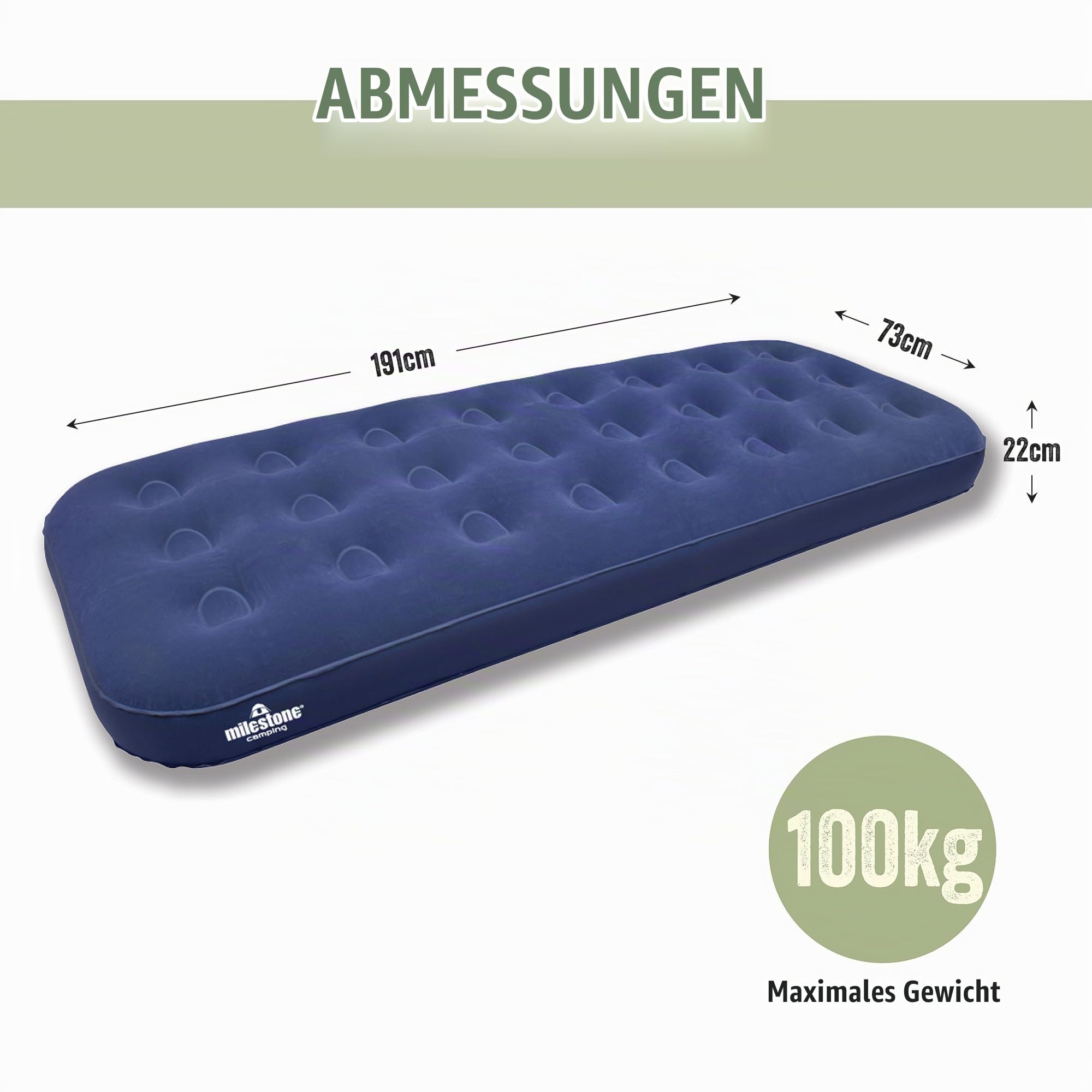 zelten luftmatratze Milestone Camping für eine Person – Wasserdicht, Beflockt und Strapazierfähig, Ideal für Camping, Festivals & Gäste Küche, Haushalt & Wohnen Color:NWU Type 1 Zelt, Camping Einladungen, Camping, listprice:2900
