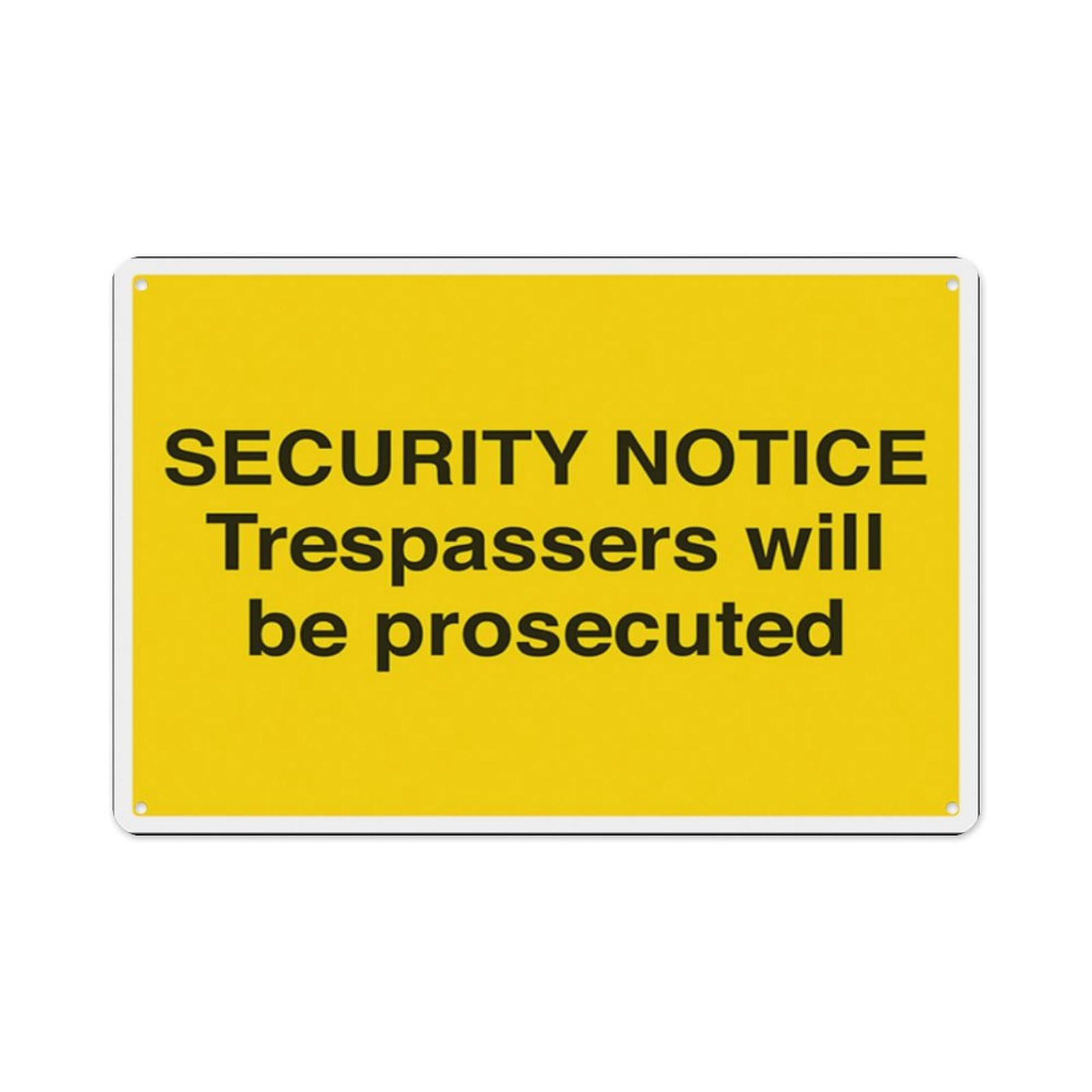 peiyeety Trespassers Will Be Prosecuted Aluminum Tin Warning Signs For Home Outdoor Garden 12X16 Inches