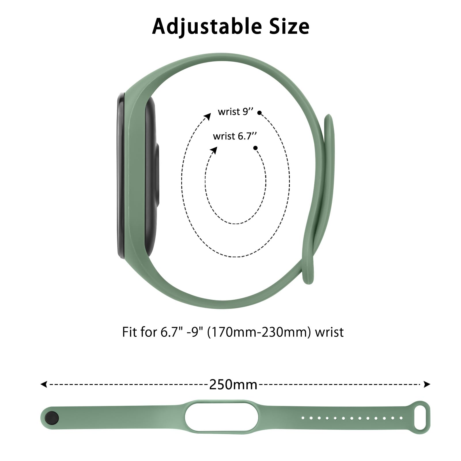YLK 4 Pezzi Cinturino per Xiaomi Mi Band 7, Cinturino di Ricambio Morbido Regolabile per Xiaomi Mi Band 7 (Nero+Blu navy+Bianco+Vino rosso