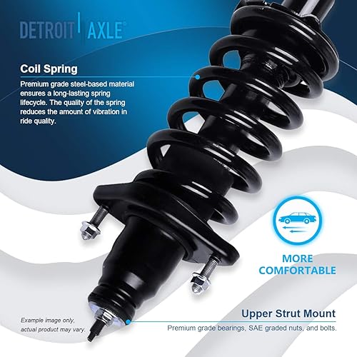 Miniatura 6 de Detroit Axle - Kit de 8 puntales para Honda CR-V 2007-2011 completo 4 amortiguadores listos de instalación rápida con conjunto de resorte