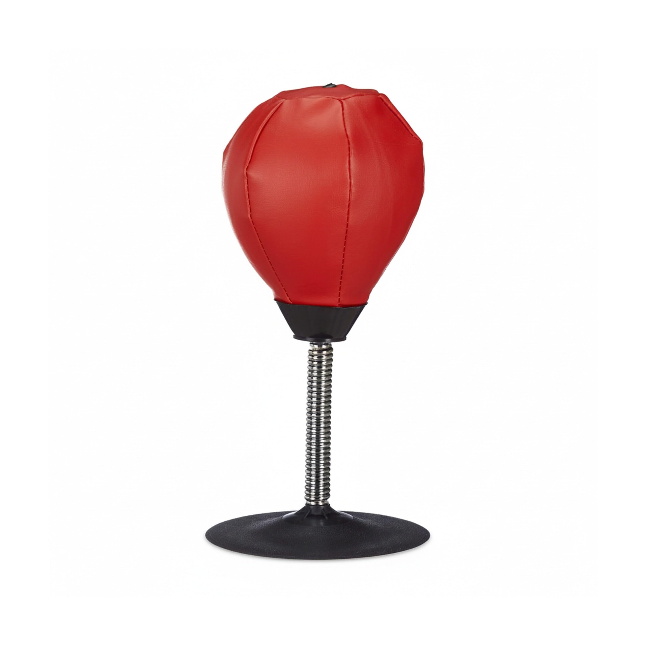 Relaxdays 10022328 - Punchingball Tisch, Boxbirne Schreibtisch, Büro Punching Ball, Anti Frust, HxBxT: 35 x 18 x 18 cm, rot-schwarz