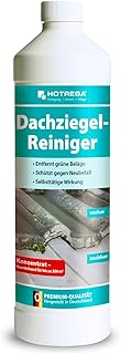 HOTREGA Dachziegel Reiniger Konzentrat 1 Liter | Langzeitschutz gegen Grünbelag, Algen | Selbsttätig, säurefrei, chlorfrei, materialschonend