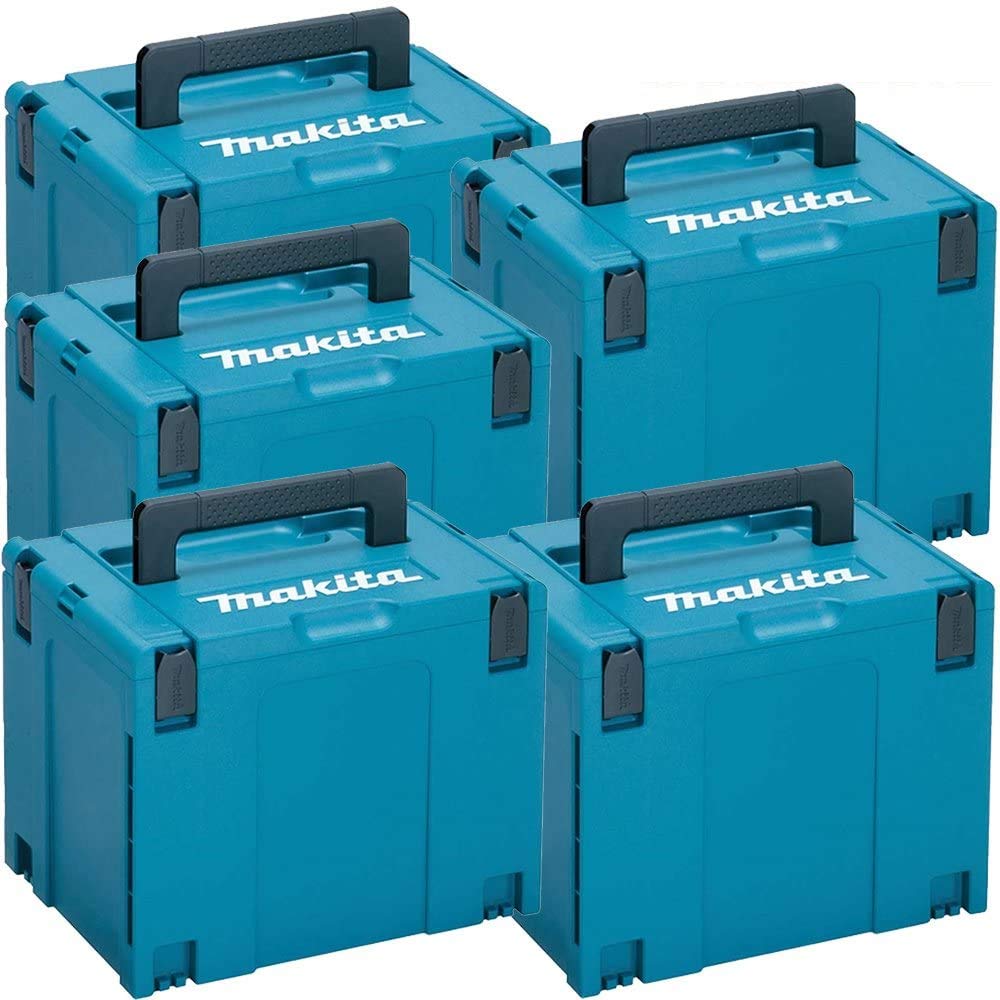 Makita Turquoise Boxes 821552-6 Makpac Type 4 Stacking Connector Case 396Mmx 296Mmx 315Mm Pack Of 5