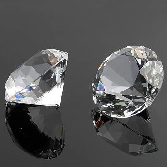 Dylan-EU Pack of 30 Brilliant Glass Diamonds 20 mm Clear Crystal Gemstones High-Quality Glass Decorative Diamonds Crystal Table Decoration Confetti Wedding Decoration Net Weight 150 g