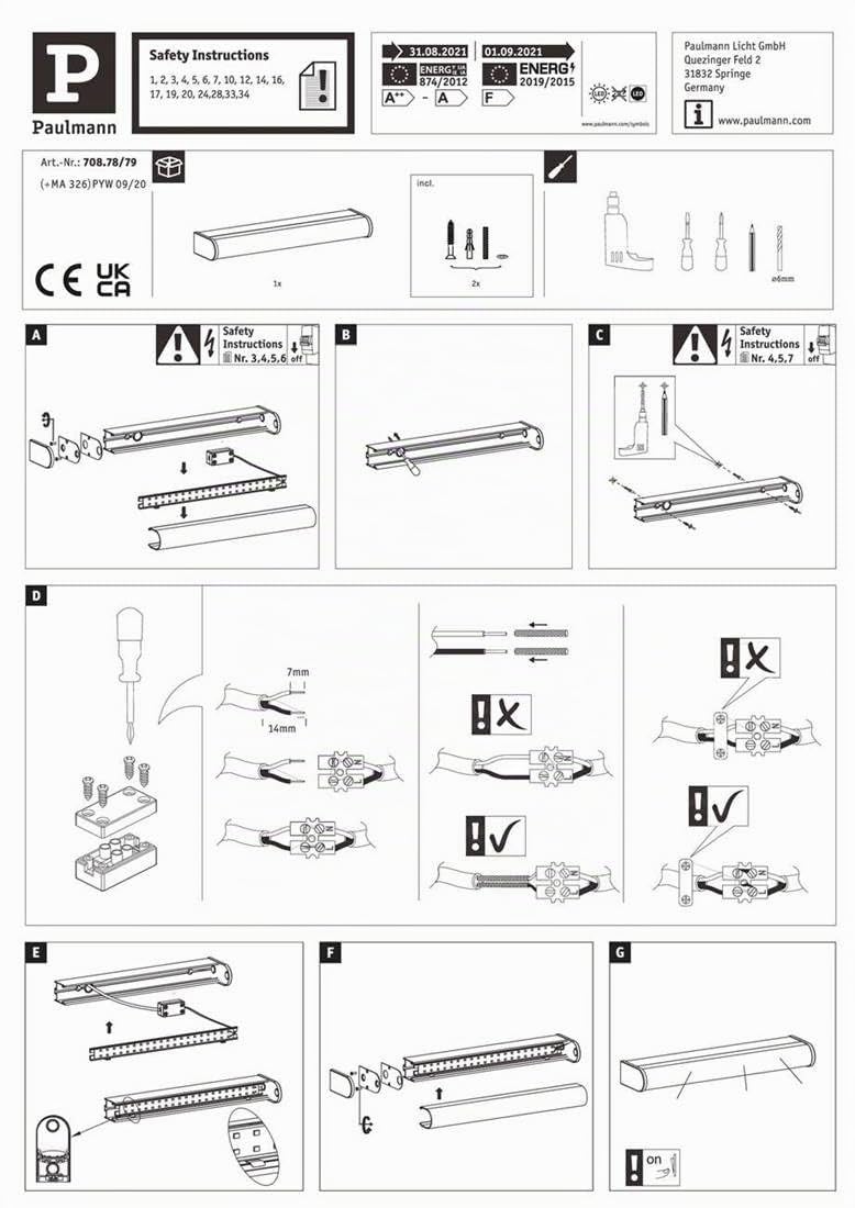 Paulmann 70879 LED Wandleuchte Arneb incl. 1x9 Watt IP44 Deckenlampe Chrom Badlampe Alu, Acryl Spiegelleuchte 3000 K