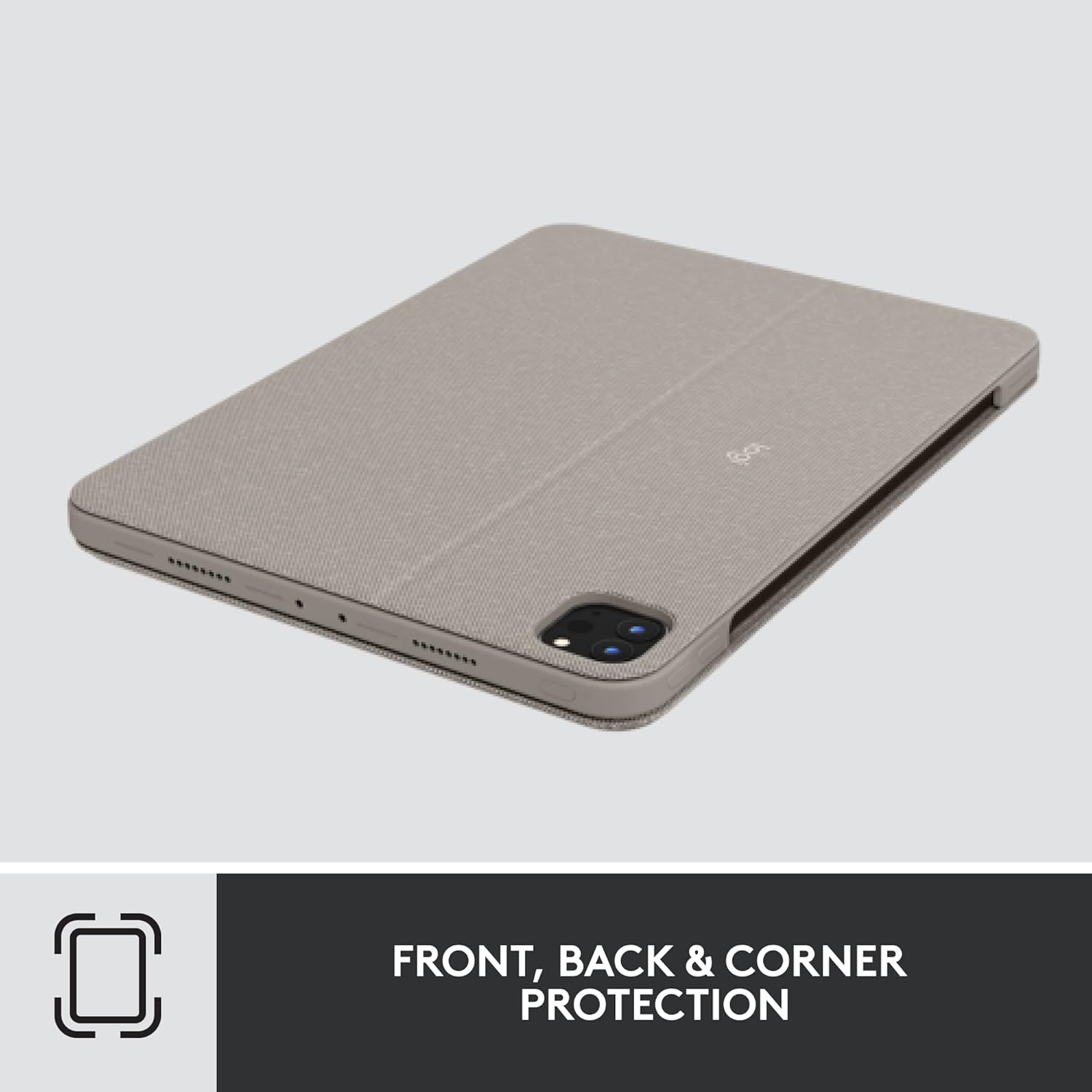 Logitech Combo Touch iPad Pro 11-inch (1st, 2nd, 3rd, 4th gen - 2018, 2020, 2021, 2022) Keyboard Case Sand Crayon Gray Digital Pencil for All iPads (2018 Releases and Later)