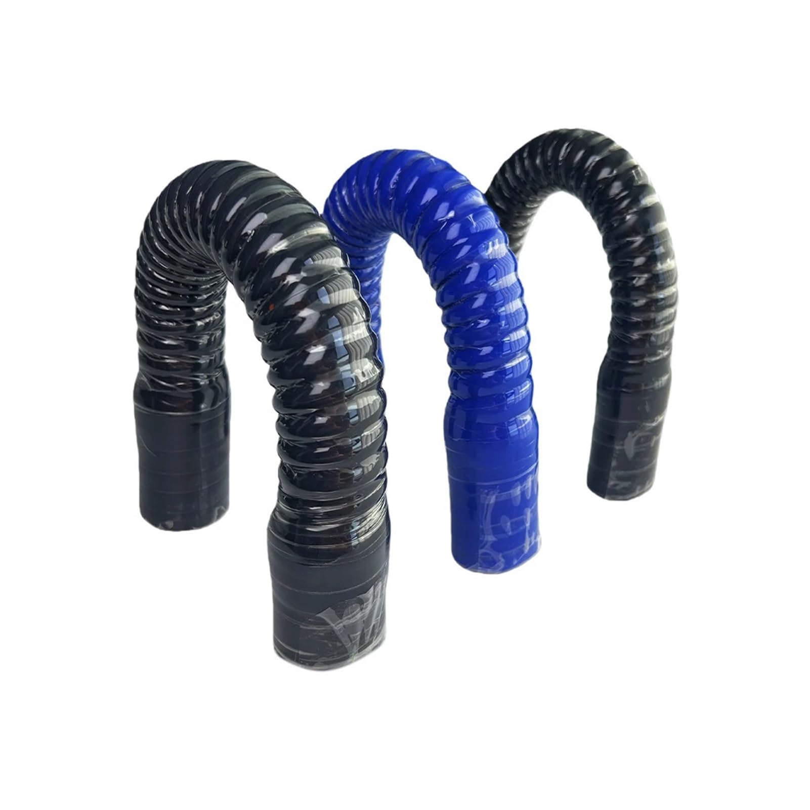 Negro ID 16~90mm Construido En Alambre De Acero Manguera Flexible Silicona Universal Tubo Radiador Agua Entrada Aire Coche Intercooler(900mm,ID 60mm)