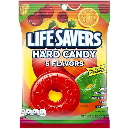 Caramelos duros de ron y mantequilla LifeSaver, bolsas de 6.25 onzas, (paquete de 12 unidades)