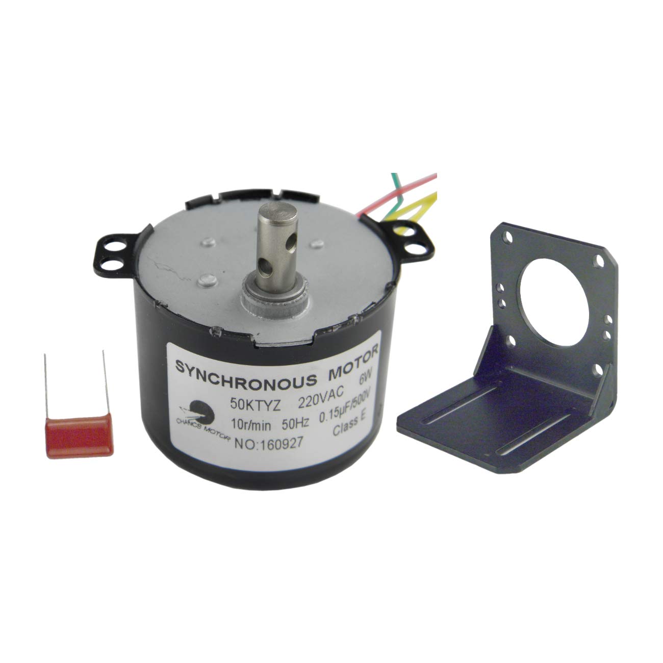 CHANCS Geared Motor Synchronous 50KTYZ 220V 10-12RPM With Motor Universal Mounting Accessories — image 1