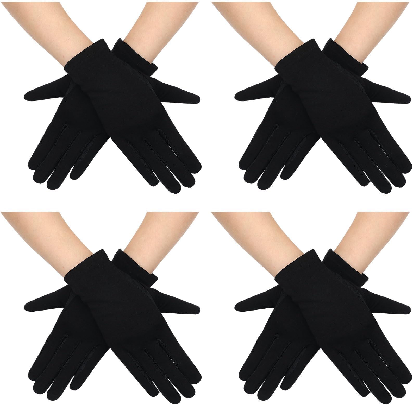 4 Pairs Women UV Gloves Sun Protection Women's Cycling Driving Touchscreen Gloves