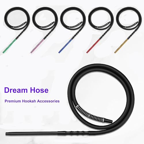 Miniatura 6 de Manguera de cachimba con adaptador de cachimba y boquilla  Juego de manguera de silicona lavable de 6 pies con boquilla de aluminio desmontable