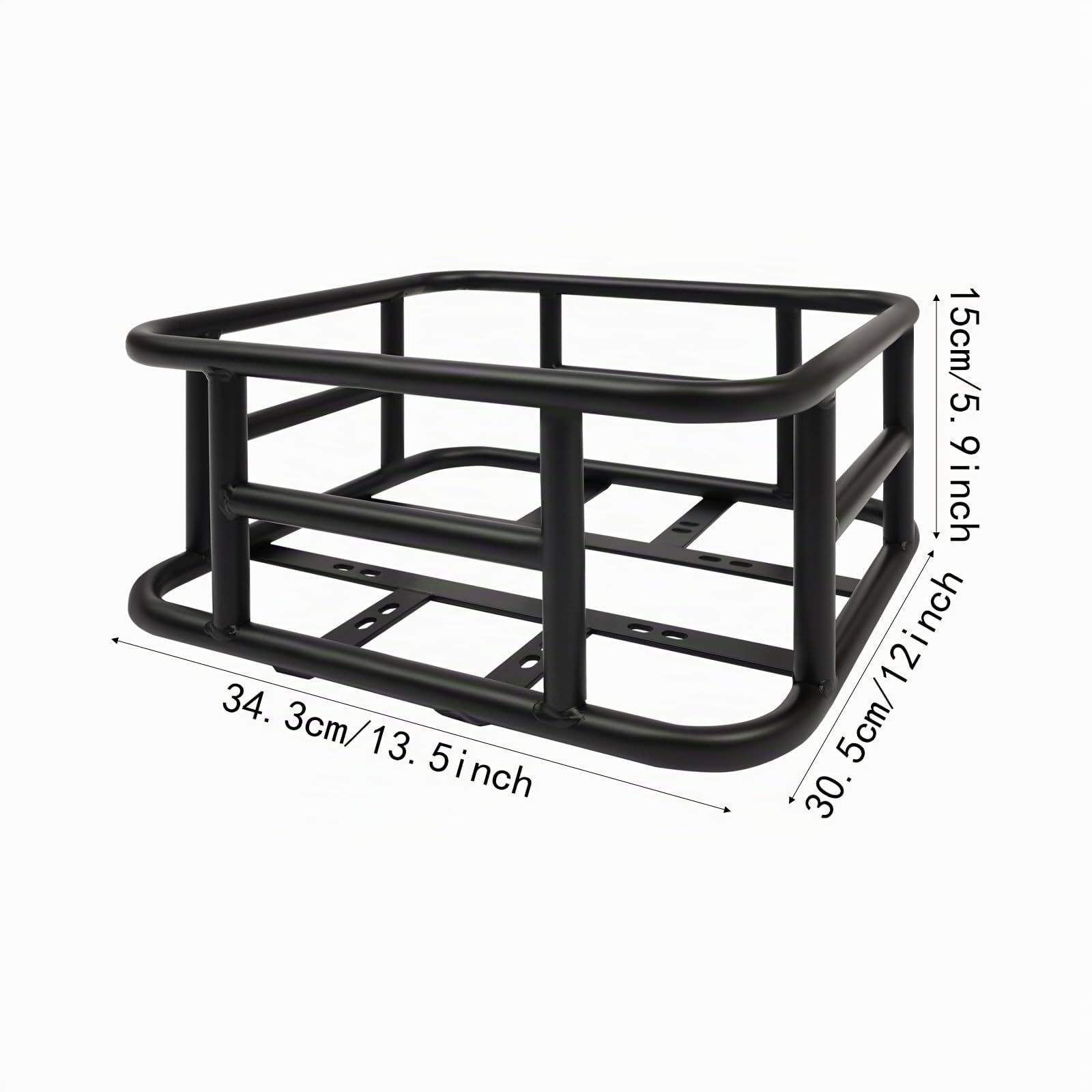 Panier de vélo arrière amovible, grand panier de porte-bagages en métal, robuste, universel, convient pour vélo électrique, vélo de ville et vélo, montage facile, convient pour les courses, cartables