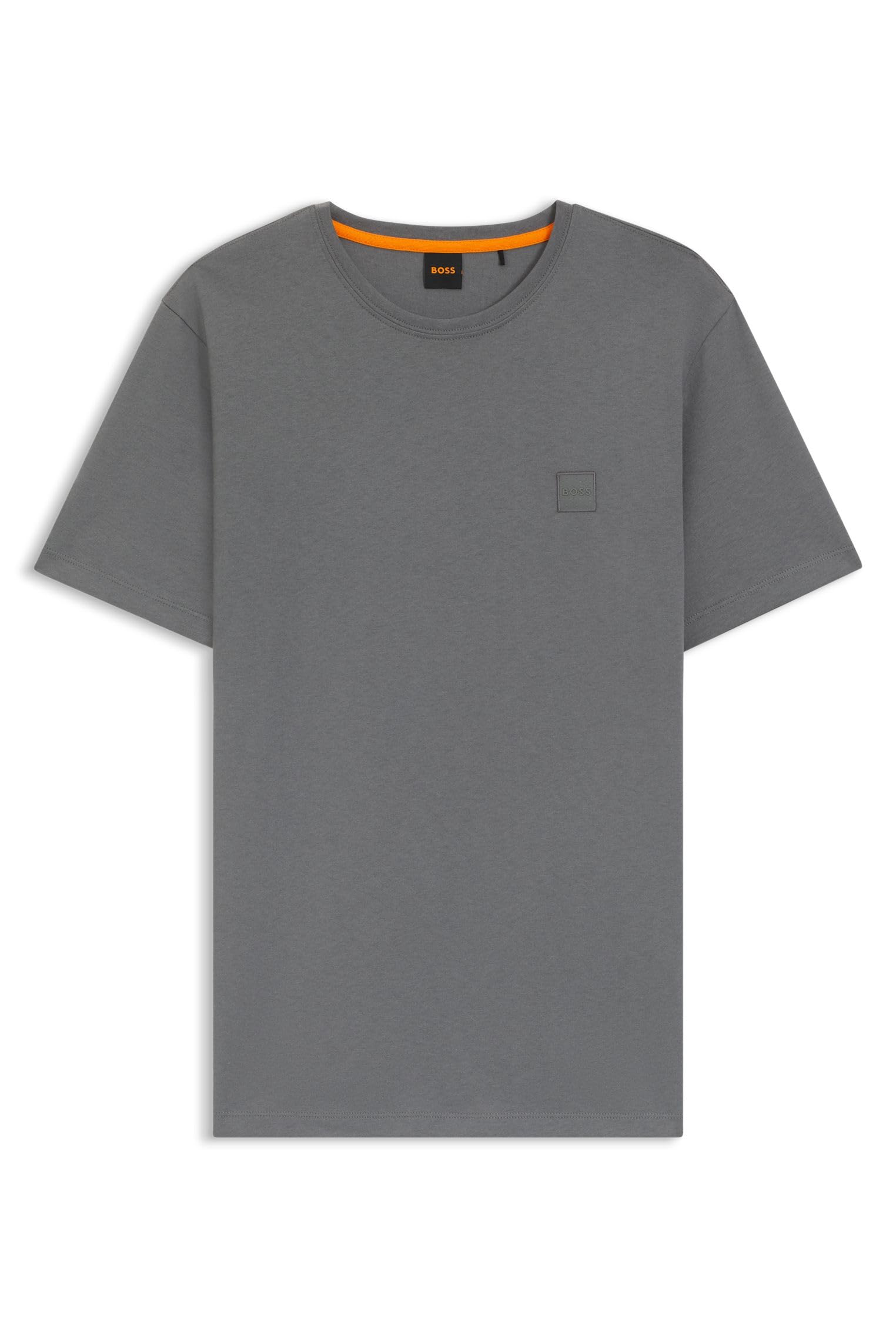 BOSS Mens Tales Logo-Patch T-Shirt in Cotton Jersey